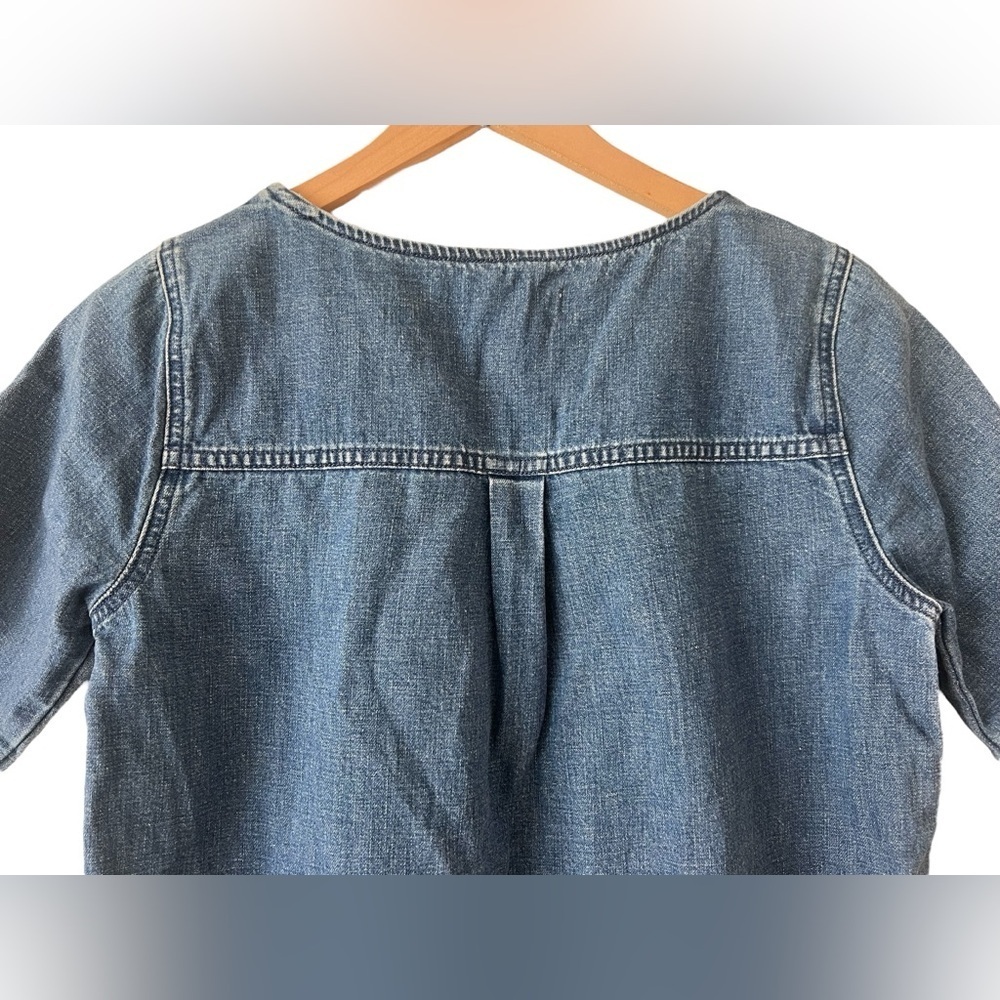Madewell Blue Denim Short Sleeve Dress Size S - Picture 9 of 11